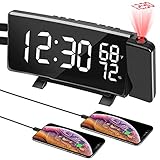 【 2 Puertos de Carga USB 】La interfaz de salida USB de 5V / 1A, puede cargar por 2 iPhone o Android móvil fácilmente. Incluye 1 * reloj despertador de proyección, 1 * cable de alimentación, 1 * cable USB (sin batería de litio CR2032). Los clientes pueden comprar baterías en el mercado. ★★ Revise su correo electrónico después de comprar 2 días, que muestra el archivo adjunto de las instrucciones en español