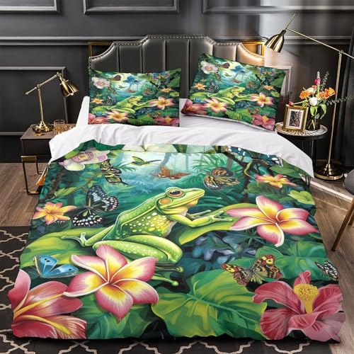 Housse de couette grenouille anti-allergie avec fermeture éclair - 2
