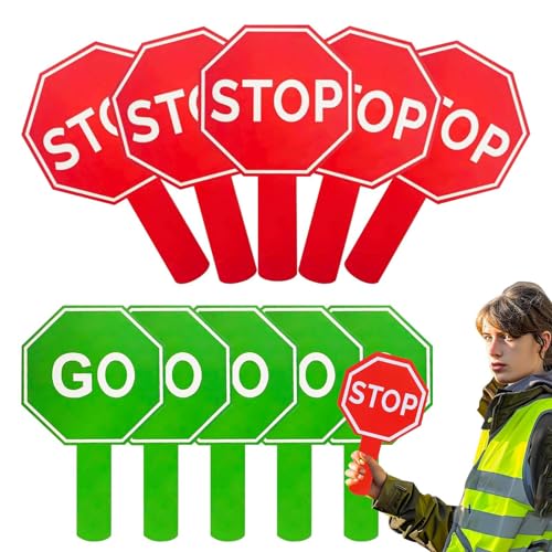 Panneau stop et go double face étanche lot de 10 outils trafic