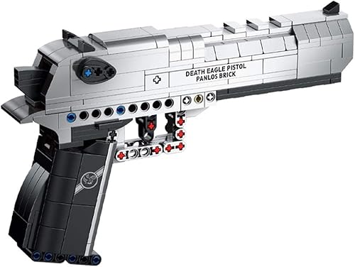 Technik Gewehr Bausteine, 360 Teile Simulation Waffe Schießbare Desert Eagle Pistole Bausteine Simulation Mechanische Waffensteine Modell Klemmbausteine Kompatibel mit Lego Technic Cover