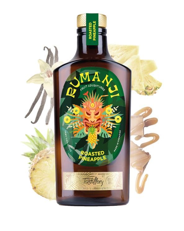 RUMANJI Roasted Pineapple Rum, Ananas Geschmack, Tropische Frucht, (1x 0,7 L) Rum aus der Karibik