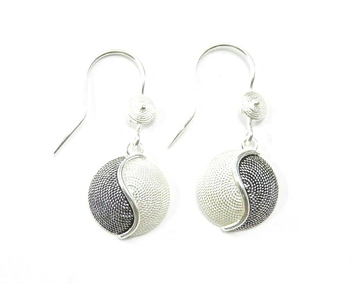 ORECCHINI CORBULA BICOLORE PENDENTE FILIGRANA SARDA ARGENTO GIOIELLI SARDI DONNA bianco ORO