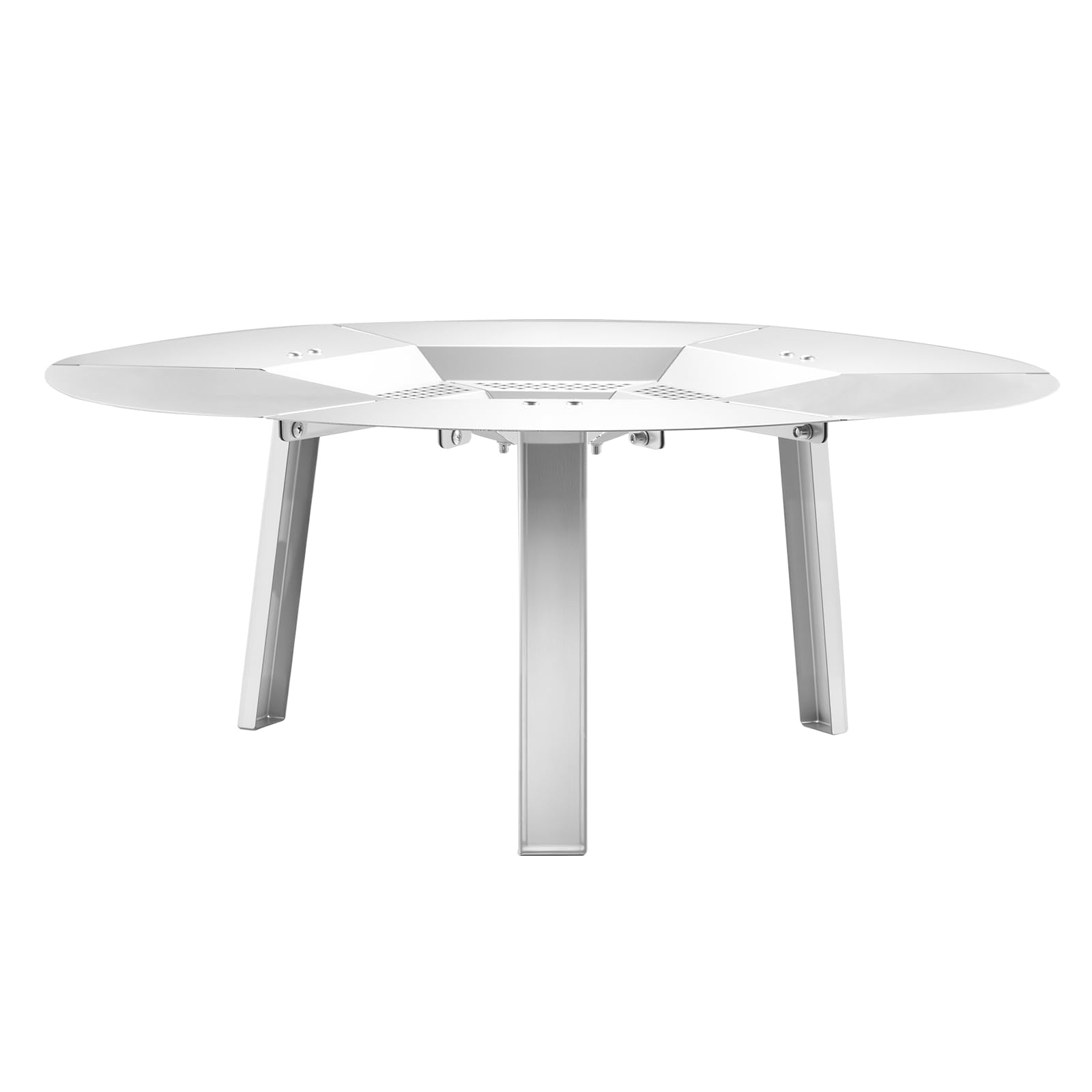 VEVOR Deflettore di Calore per Braciere da 635 mm Deflettore per Braciere da Falò in Acciaio Inox 304 per Stufa Solo Yukon, Forma di Rotonda, Copribruciatore Staccabile, Accessori da Campeggio