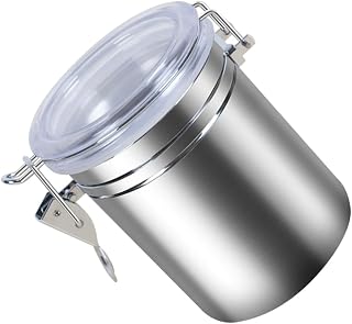 Stainless Steel Airtight Grain Storage Canister for Kitchen and Office Sealing Tea Jar and Food Storage Container for Coffee Beans Candy Snacks and Dried Foods