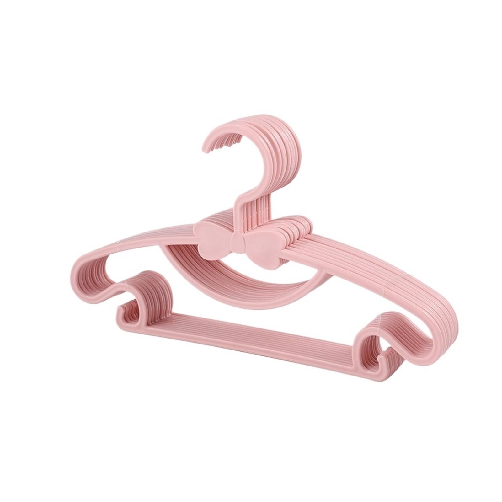 10pcs Clothes Hanger Racks Portable Plastic Display Hangers Windproof(Pink)