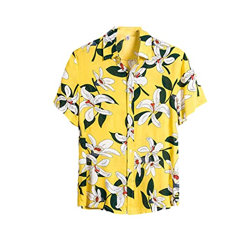 Chemise floral homme manches courtes XL pour vos soirées d'été