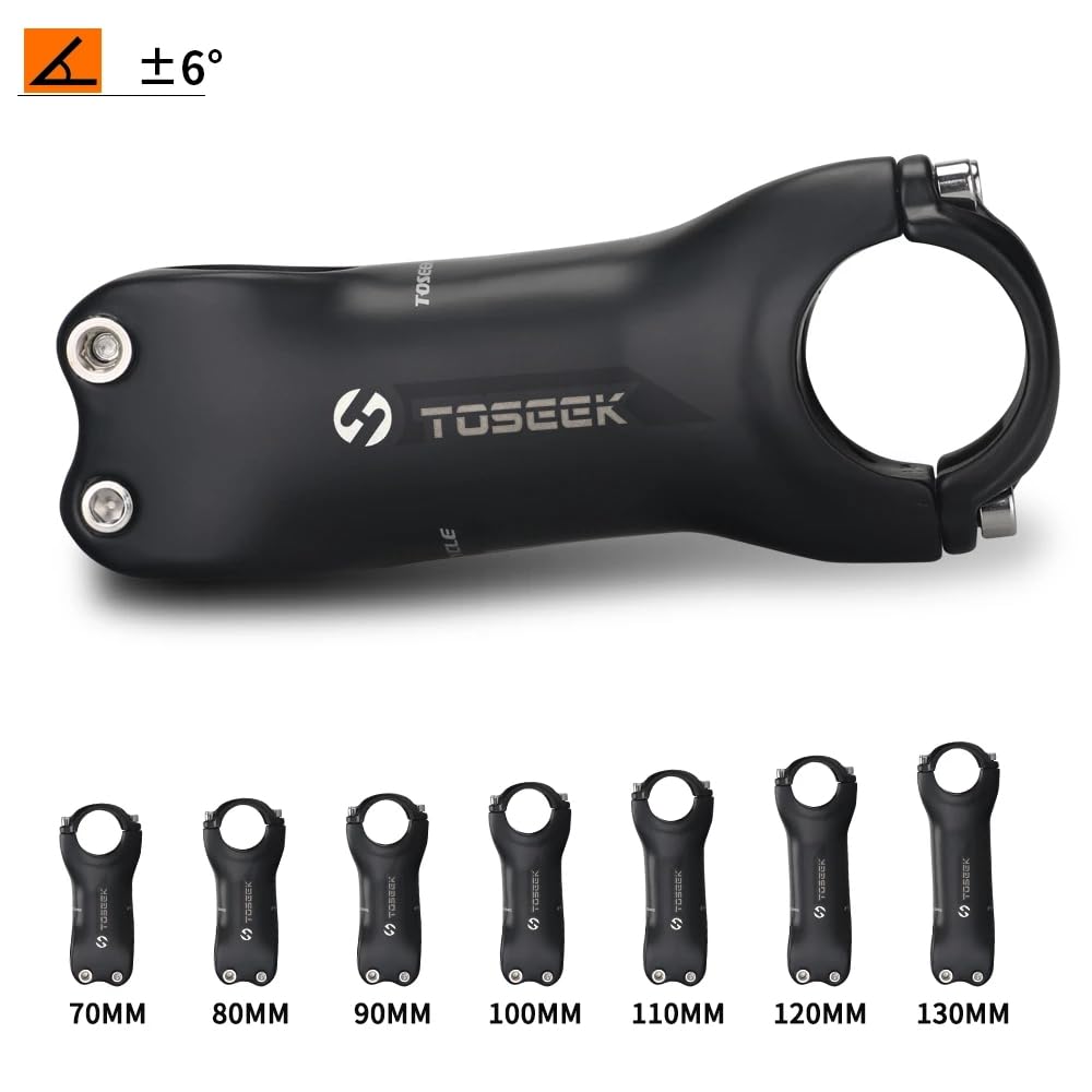 Attacco Manubrio Mtb Accessori for bici con attacco manubrio in carbonio nero opaco Attacchi manubrio da 31,8 mm Parti di biciclette da 6 o 17 gradi Attacco Manubrio Bici Da Corsa(17 Degrees 70mm)