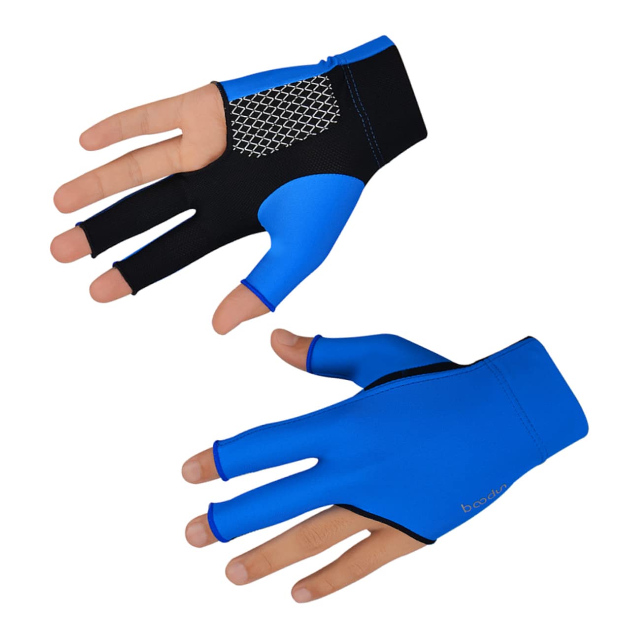 GOOHOCHY 3 Fingers Billiard Glove Snooker Glove Non-Slip Left Hand Elastic Wrist m Size
