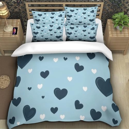 Housse de couette zippée anti-acarienne lit simple fille 3D - 5