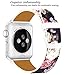 Cisland Bands Compatible with Watch 38mm/40mm Leather Strap Compatible with Watch Series 1/2/3/4/5/6/7/SE Sport & Edition Luxury Colorful Floral Flower Texture