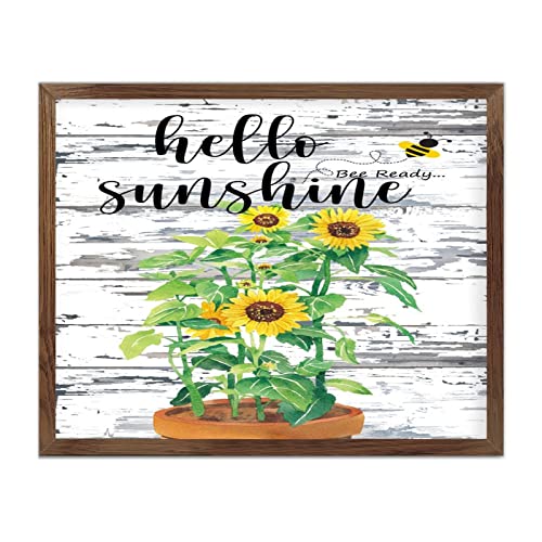 Cadre de tournesol en bois déco murale 40x50 cm pour habiller un mur blanc sans effort