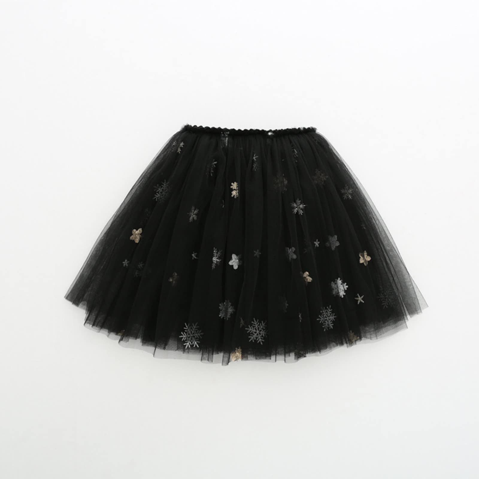 Girls Layered Tutu Skirt Little Girls Tulle Tutus Skirts Toddler Princess Dance Skirts Carnival (Black, 18-24 Months)
