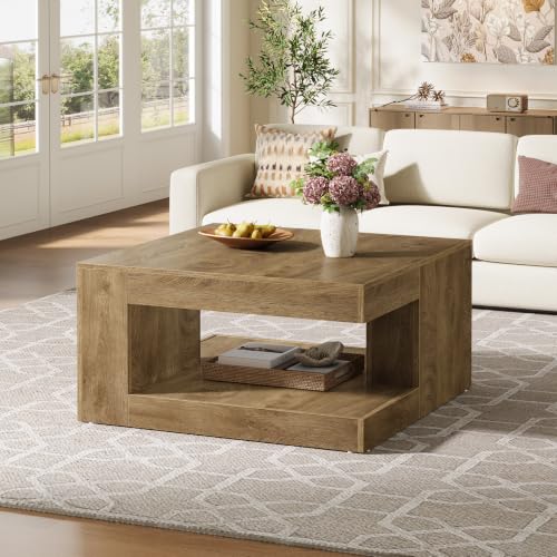 Image of Tribesigns Coffee Table for Living Room, 31.5 inch Square Center Tea Table