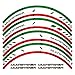 Fangaichen Edge Edge Sticker Sticker Stickers à Rayures pour Ducati Multistrada 1260 1200 1200 S 12 x pour la Moto (Color : Green Red White)