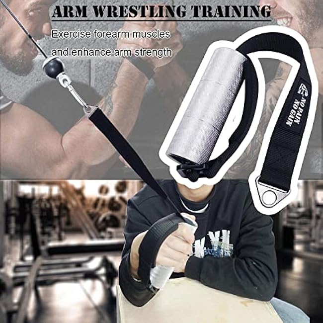Arm Wrestling Exercise Handle ¦µ2in Grip Wrist and Forearm Exerciser Pulldown Triceps Rope Workout