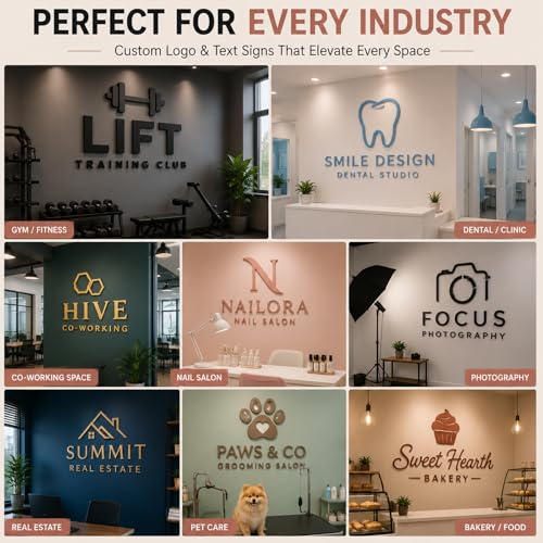 Image of Custom Acrylic Logo Sign, 3D Business Wall Letters for Office & Storefront