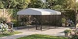 10 x 15 FT Large Outdoor Dog Kennel, Heavy Duty Outside Dog Kennel with Waterproof Cover Roof, Galvanized Metal Frame, Secure Lock, and Included Bowls for Backyard, Park, or Garden