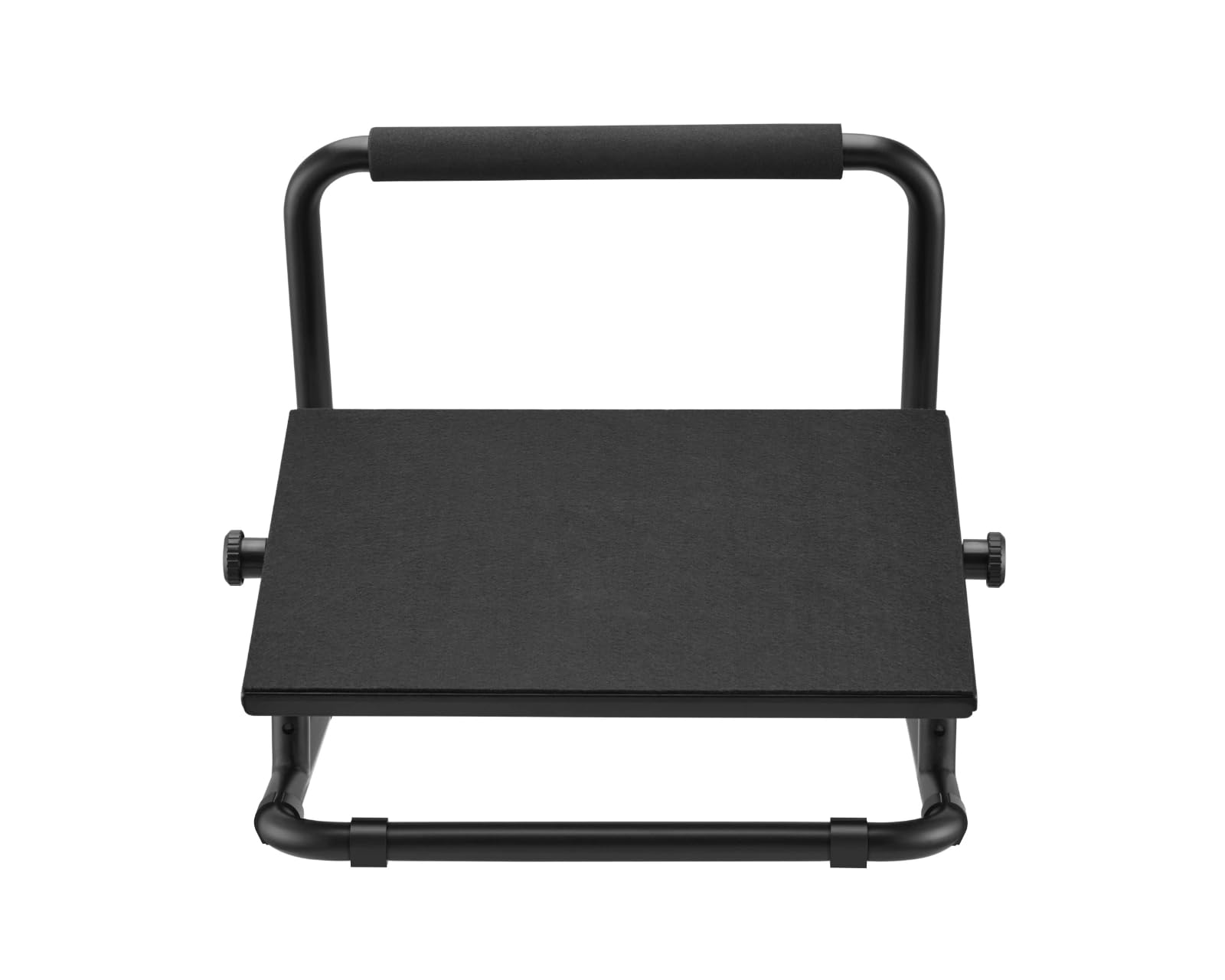 Verstellbare Fußstütze mit Neigefunktion – Ergonomisches Fußstütze für Schreibtisch, Metall & Textil, Schwarz