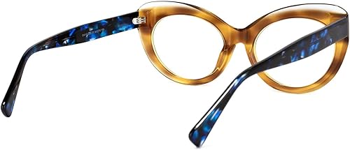 Miniatura 4 de Zeelool Marco vintage de lentes de ojo de gato para hombres y mujeres con lente transparente sin receta Rive ZDA162085