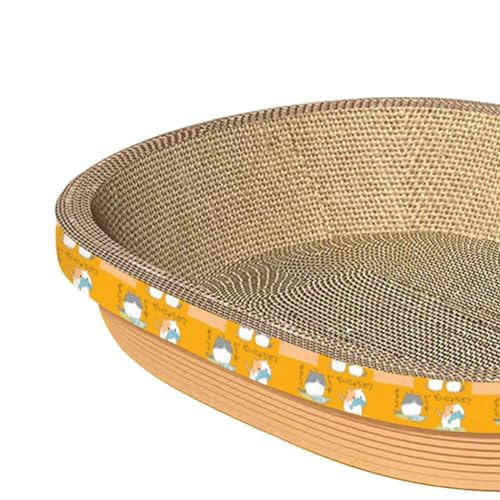 Meuble à griffer pour chat, tapis grattoir ondulé et lit de repos - 3