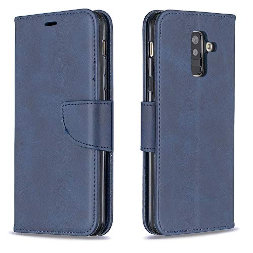 Capa flip magnética ZOOMALL para Samsung Galaxy A6 Plus 2018, carteira fina, capa de livro com 1 pro