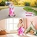 ZOOJOY Dinosaur Bouncy Animal Hopper, Inflatable Bouncy Horse Toys for Toddlers 1-3, Ride-on Bouncing Toys for ChristmasBirthday Gifts for Boys Girls, Pink Gril Toys WFree Pump