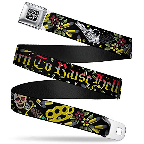 Cinturón de seguridad ajustable contra pantalones flojos Buckle-Down Born to Raise Hell