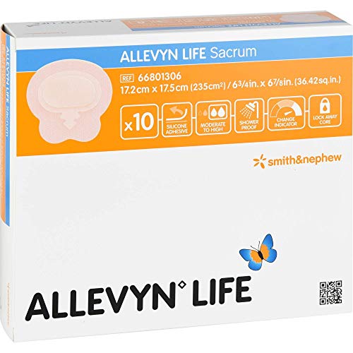 ALLEVYN Life Sacrum Silikonschaumverband 17,2 x 17,5 cm (10 Stück) – Bild 4
