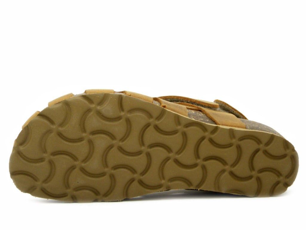 BioNatura Sabot Donna in Pelle Beige Albicocca con Cinturino - Zeppa 3,5 cm