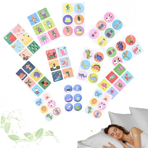 72PCS Patches Sleep Aid Natural Soothing Patches for Nightly Wind-Down Routine Natural Sleep Patches for Deep Sleep Stress Relief Calming Patches Random Pattern