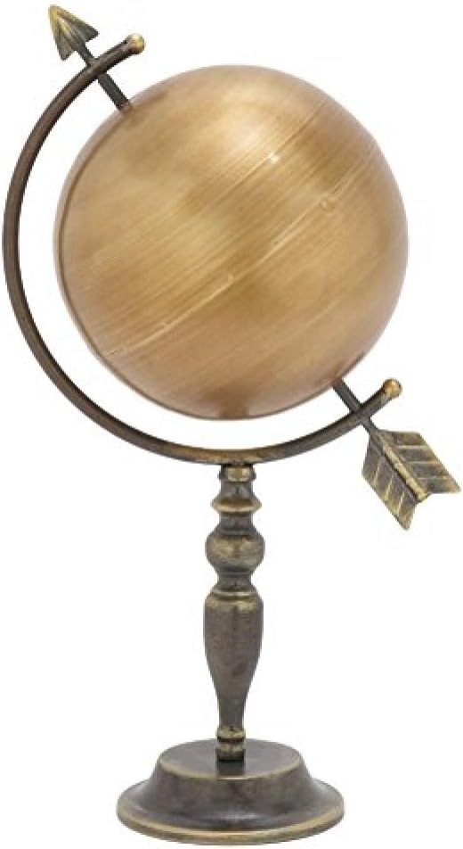 Deco 79 97780 Metal Globe, 13" x 23", Gold