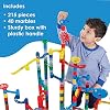 مجموعة بناء MindWare Mega Marble Run - 215 قطعة متينة و 40 رخام - لعبة البناء ، Engineernig و Sceince - الأعمار 4 وما فوق
