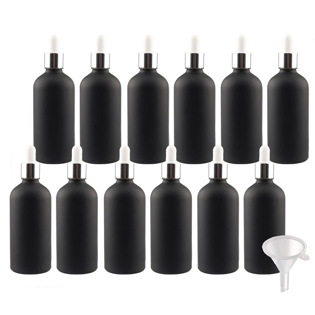 Cinque bottiglie contagocce da 100 ml con pipetta graduata – contagocce – Bottiglia contagocce per olio di vetro