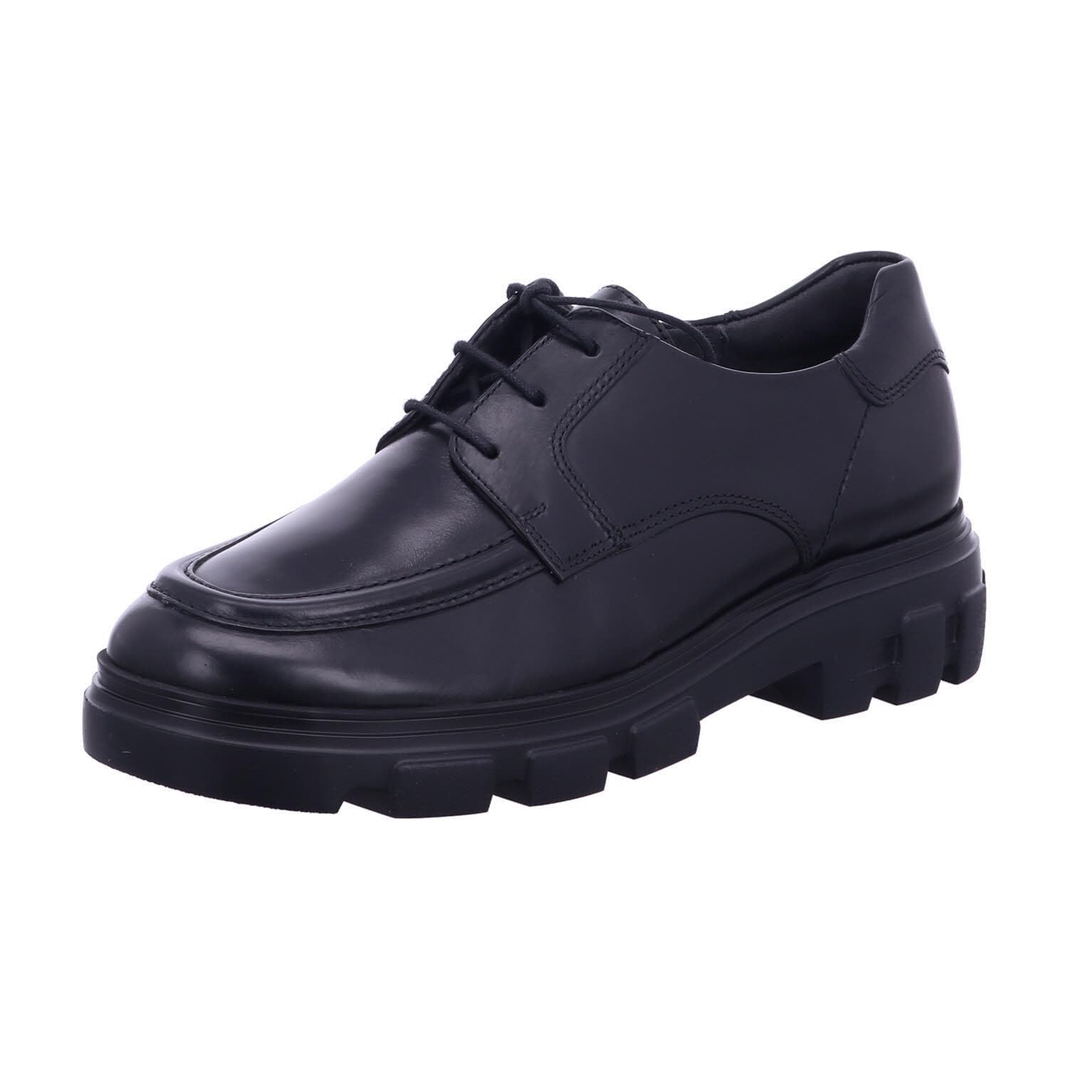 Paul Green Schnürschuhe 1172-008, Schwarz, atmungsaktives Echtleder