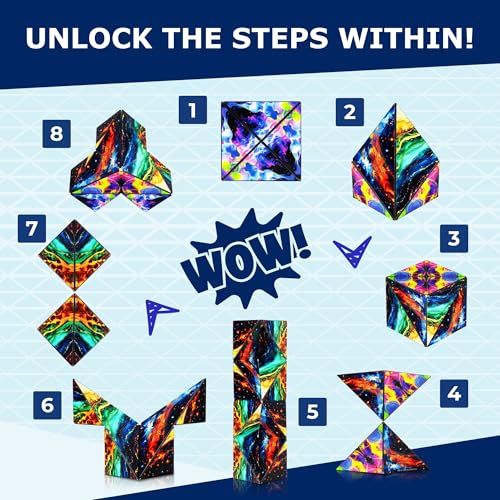 Image of Shashibo ICOSA XL Magnetic Puzzle & Sensory Fidget Toy for Adults & Kids, Stress Relief Fidget Toy for Puzzle Enthusiasts, Cool Fidget Toys for Desk, Shape Shifting Sensory Toy, 200+ Possible Shapes