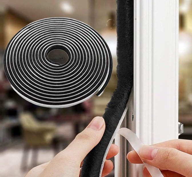 Polypropylène Joint Brosse Porte Coulissante,9 Mm 23 Mm 6M Joint Fenetrepour Lsolation Phonique Porte,volet Isolant - Bricolage