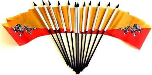 Miniatura 86 de Paquete de 12 banderas de escritorio de oficina en miniatura de poliéster internacional de 4 x 6 pulgadas, 1 docena de banderas pequeñas de 4 x 6