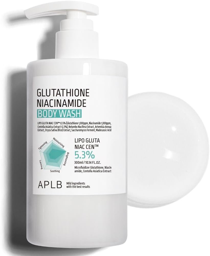 Glutathione Niacinamide Body Wash | LIPO GLUTA NIAC CEN™ 5.3% 10.14 FL.OZ/Korean Skincare, Gentle Ingredients for the Safety of Your Skin, Long Lasting deep Moisture for Soft Skin