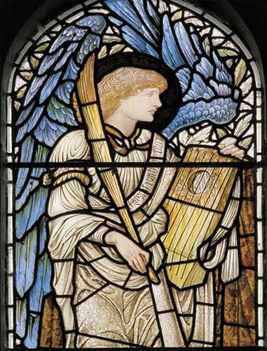 Peinture d'art murale Ange musicien Edward Burne Jones affiche sur toile premium 60x90cm