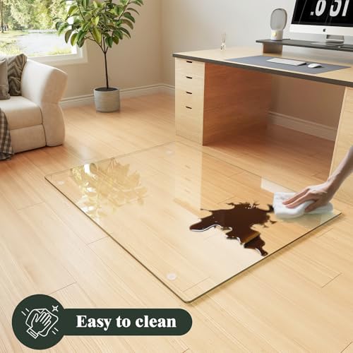 Image of Koonmi 36 inch x 55 inch Office Chair Mat for Hardwood Floors & Carpets