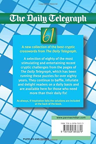 Daily Telegraph Cryptic Crossword Book 61