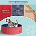 PawHutBañera para Perros Gatos Plegable Piscina para Mascotas Natación Baño Φ100x30cm Color...