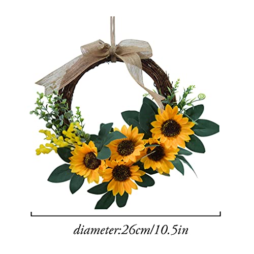 Couronne de tournesol d'automne pour décoration de table
