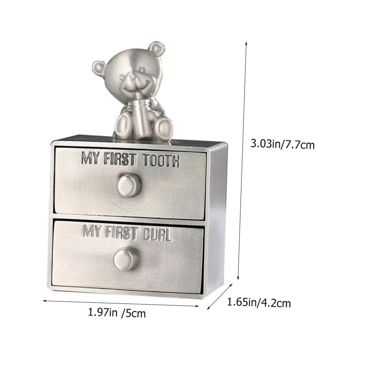 Toddmomy Cajas Para Guardar Dientes De Leche Para Ñiño Niño y Niña, Caja Metálica Dorada y Plateada, Set De 2 Piezas Para Recuerdos Infantiles y Almacenamiento En Escritorio