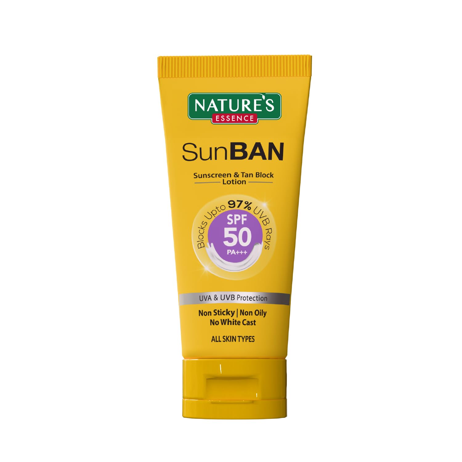NATURES ESSENCESunban Spf 50 Pa+++ Sunscreen & Tan Block Lotion, 60ml
