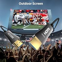 ATZEBE 10m HDMI Glasfaser Kabel 4K@60Hz – Optisches High Speed HDMI Kabel, 18Gbps, YUV 4:4:4, HDR, verlustfrei, Zinklegierung-Stecker – Ideal für Beamer, Heimkino, Gaming & Konferenz – Ansicht 7