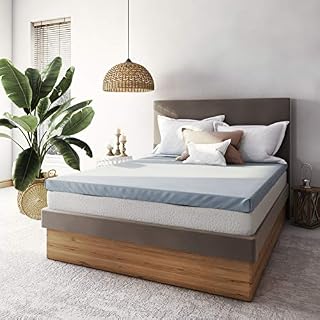 Classic Brands 3" Gel Memory Foam Mattress Topper, Full, Blue