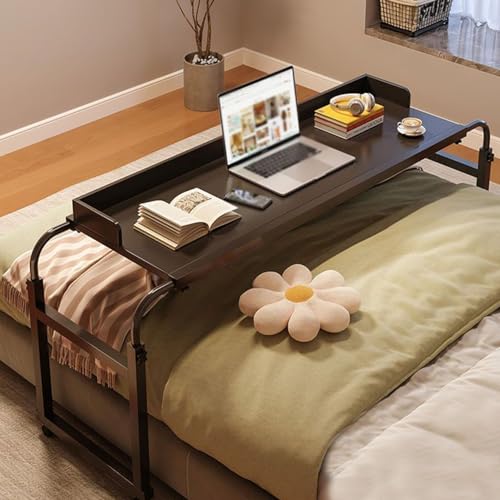 Bureau portable pliable noir et table de lit ergonomique