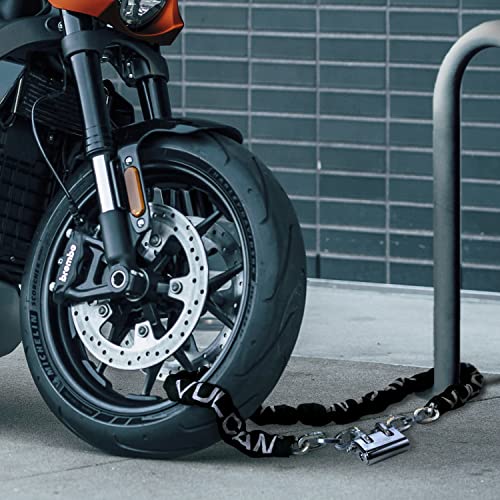 Vulcan Security Chain And Lock Kit - Premium Case-Hardened - 5/16 Inch X 3 Foot (+/- 1.5 Inches) - Chain Cannot Be Cut With Bolt Cutters Or Hand Tools #TOP4