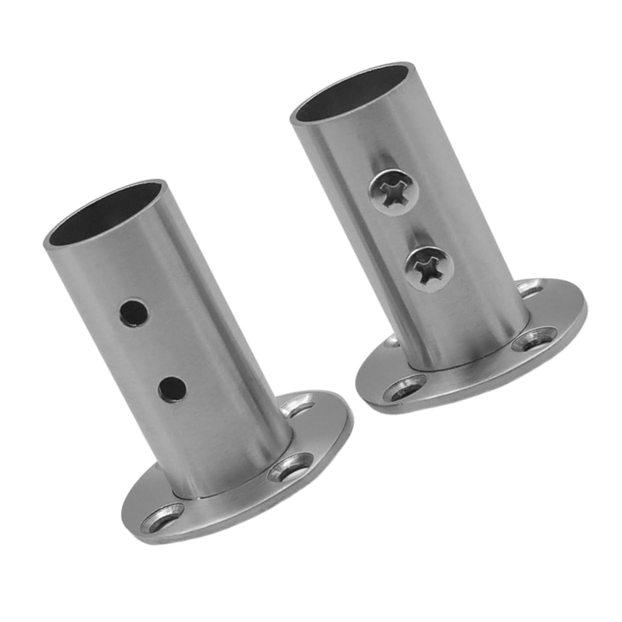 PRETYZOOM 1set Heavy Duty Stainless Steel Closet Pole Socket Brackets for Easy Installation Solid Support for Hanging Curtains Clothes for Wall Closet Mounting 2pcs